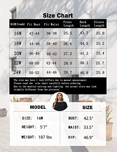 Hanna Nikole High Low Tops For Women Long Sleeve Peplum Blouses Plus Size Tunic Tops Shirts Dress 16W Black #TOP5