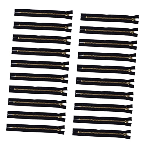 DIYEAH 20 piezas Cremalleras para Ropa de Mezclilla Accesorio Resistente para Pantalones Vaqueros y Faldas Denim Superficie Lisa sin Atascos Color Negro