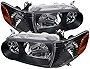 Carpartsinnovate For 01-02 Corolla CE LE S JDM Black Headlights Corner Lights Turning Signal Lamps