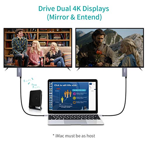 image for USB C to HDMI Cable, CHOETECH Type-C to HDMI Adapter 6FT 60W PD Poweri