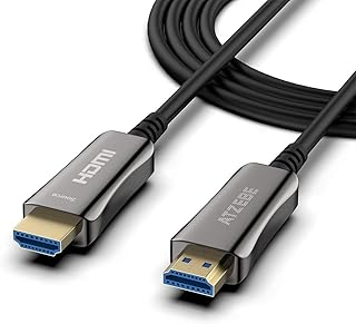 ATZEBE Fiber Optic HDMI Cable -50m, HDMI 2.0 Cable Support Ultra HD 4K@60Hz HDR, High Speed 18Gbps, YCbCr 4:4:4 8bit, 3D, ARC, HEC, CEC, HDCP 2.2