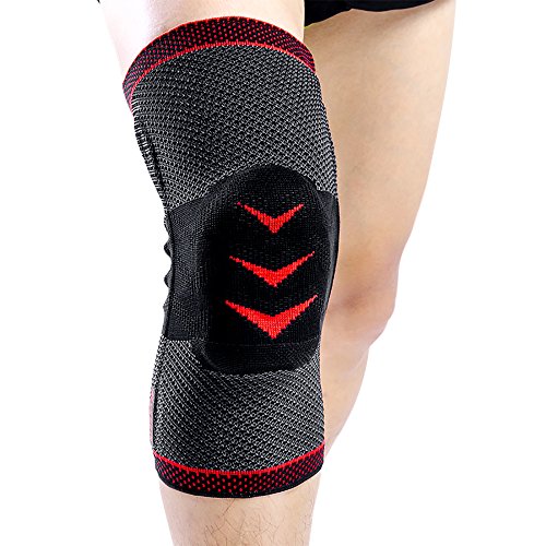 Kuangmi Kniebrace Patella Meniscus Pees Stabiliseren Ondersteuning Beschermen Ideaal voor Intense Oefeningen Basketbal Bergbeklimmen Voetbal Tennis etc (XX-Large)
