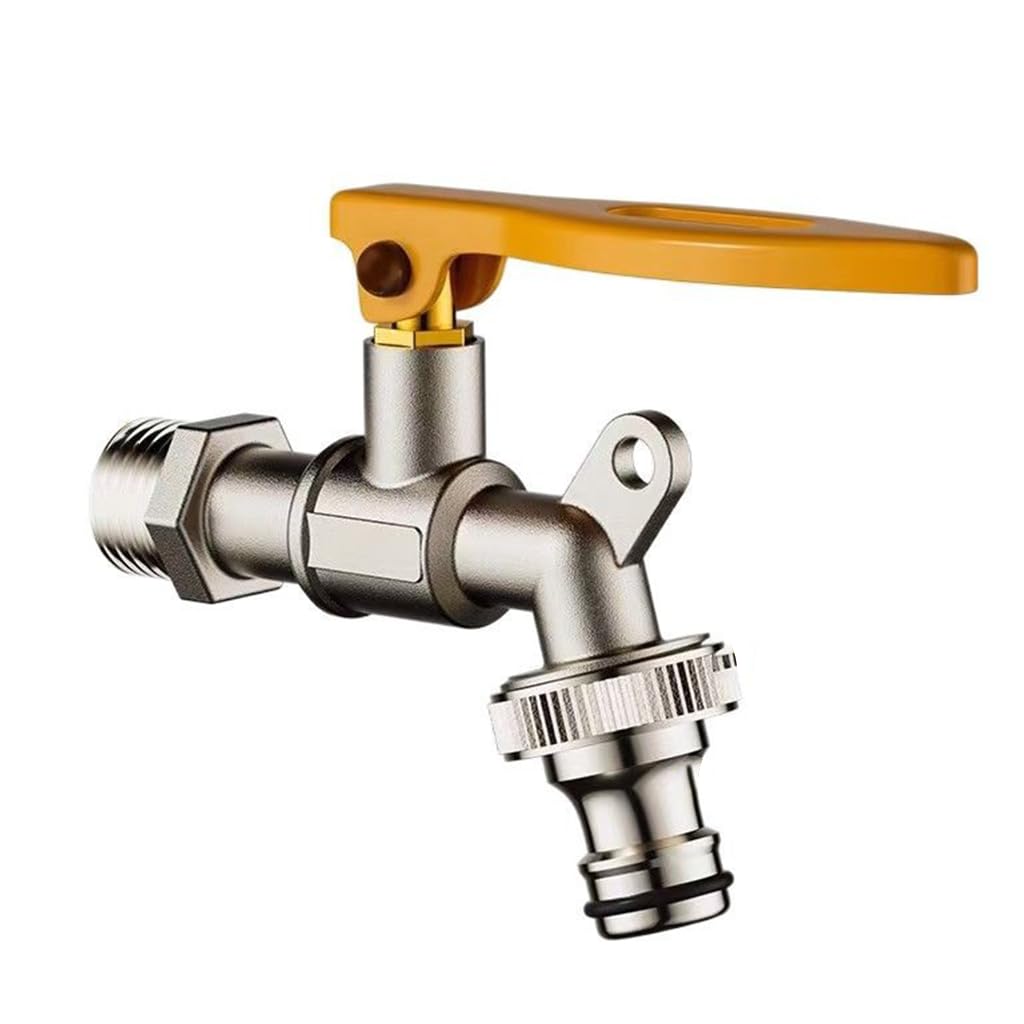 HASTHIP® Garden Faucet, Full Copper Water, Lockable, Tap Long Handlet, Universal 1/2'' Thread Outdoor Water Faucet, Secure for Home, Garden, Or Commercial Use-image-46