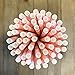 Striped Paper Straws - Light Blush Pink White - Valentine Wedding Baby Shower Birthday Supply - 7.75 Inches - Pack of 100- Outside the Box Papers Brand