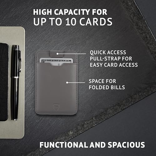 Image of Vaultskin CHELSEA Mens RFID Blocking Slim Leather Card Wallet - Minimalist Front Pocket Cardholder