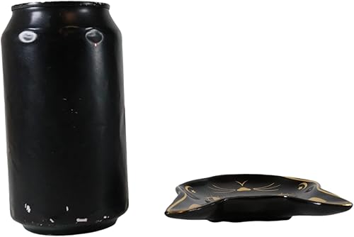 Miniatura 7 de Ebros Gift Wicca Símbolos Sagrados Astrología Constelación Mystic Mog Gato Felino Negro con Acentos de Lámina Dorada, Joyería, Plato de Monedas