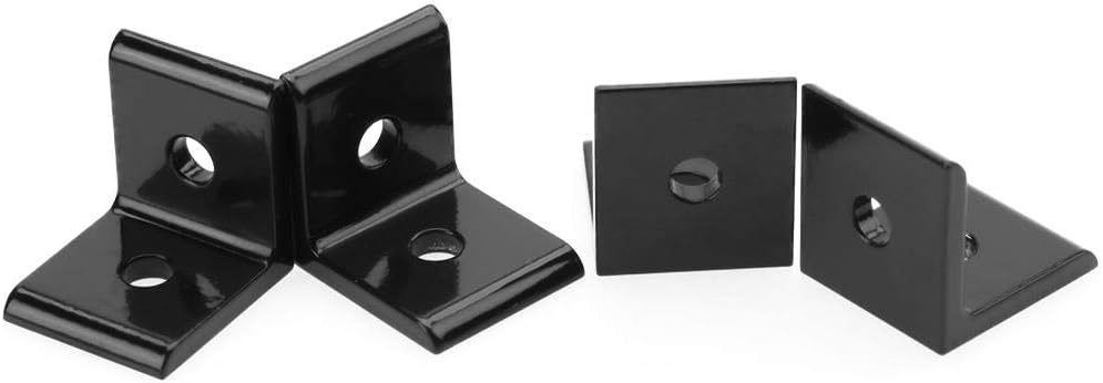 L Corner Bracket,1515 2020 3030 4040 4545 Connector Corner Angle Bracket Connection Joint for Aluminum Profile(Black 2020A) - Image 3