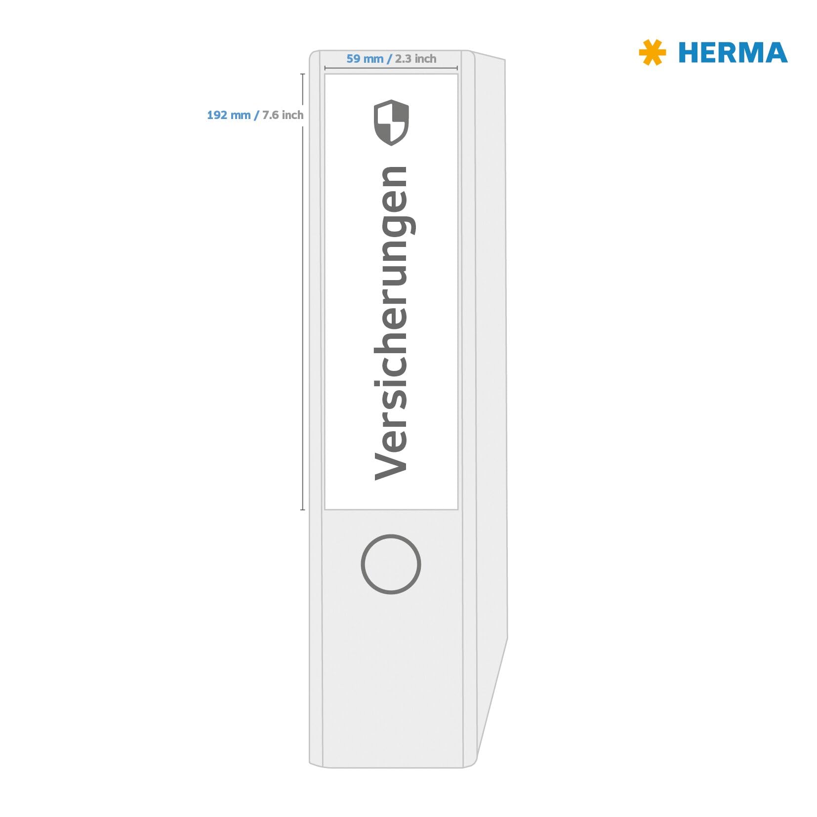 HERMA 10160 Ordnerrücken Etiketten ablösbar kurz breit, 800 Blatt, 192 x 59 mm, 4 pro A4 Bogen, 3200 Stück, selbstklebend, bedruckbar, blickdicht, Papier Ordneretiketten Rückenschilder Aufkleber, weiß