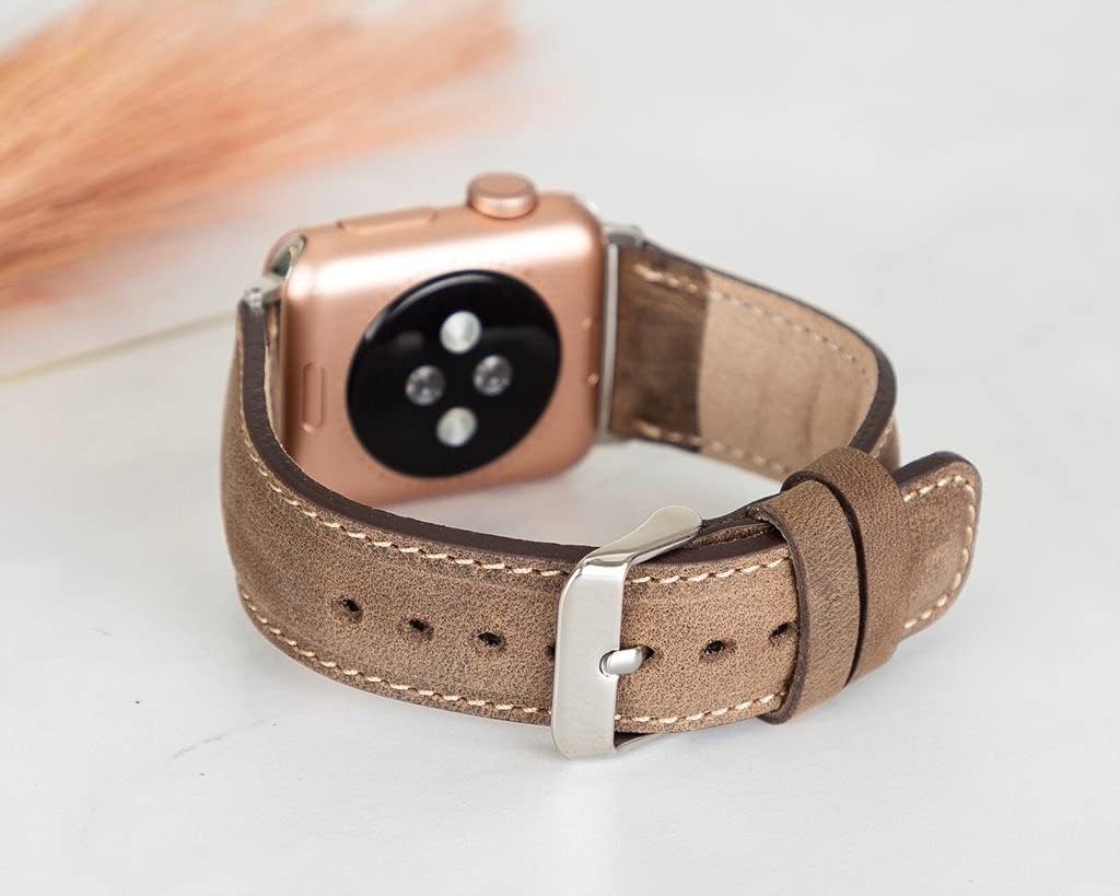 HARDISTON Watch Bands Compatible with Apple 38mm 40mm 41mm 42mm 44mm 45mm 49mm for men & women, Handmade Genuine Leather, Wristband Compatible with iWatch Series 11 10 9 8 7 6 5 4 3 2 1 SE Ultra