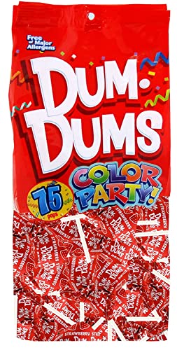 Dum Dums Red And Green Lollipop Bundle Pack With 75 Red Strawberry And 75 Green Sour Apple- 150 Total – With Party Planning Checklist - Christmas Holiday Italian Mexican Parites - Candy Table Gifts #TOP1
