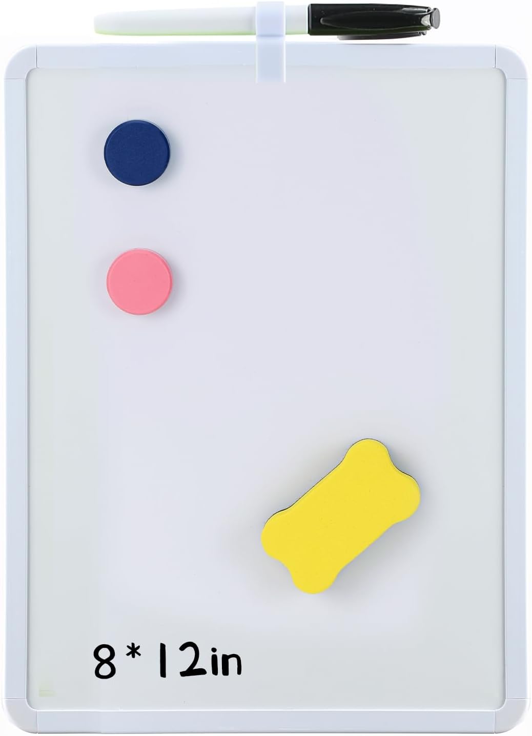 MXG Double Sided Dry Erase Board, 8x12 Inch Small White Board with Frame