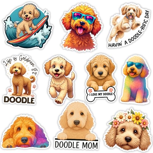 MAIANEY | Funny Doodle Dog Stickers, Set of 10-3 in,