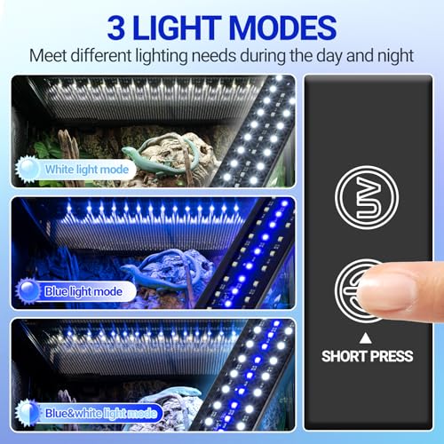 REPTI ZOO UVB Light for Reptile 10.0, 18 inch UVB Reptile Light Bulb with Dimming for Desert Animal Bearded Dragon Snake Gecko Lizard Iguanas Turtles Chameleons, LED Lamp Fixture Controller (12W) by REPTI ZOO - Image 4