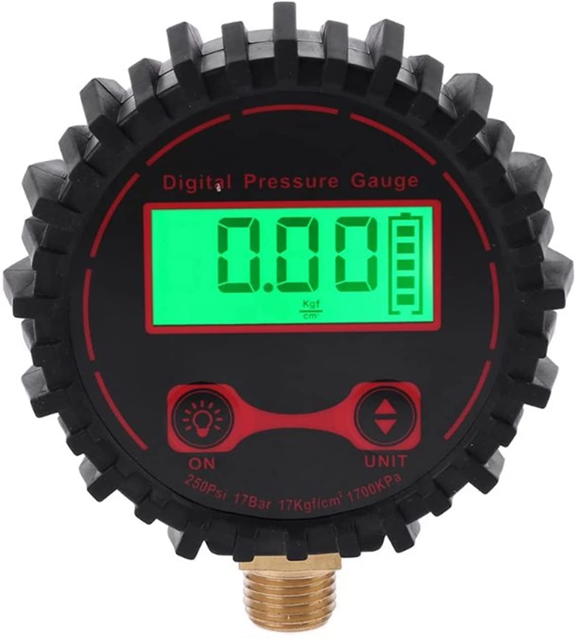 0-250 PSI Digitale manometro della Pressione dei Pneumatici 1/4 "con Torcia Adatta per Auto Camion Veicolo Bicicletta Moto misuratore di gonfiaggio Pneumatici