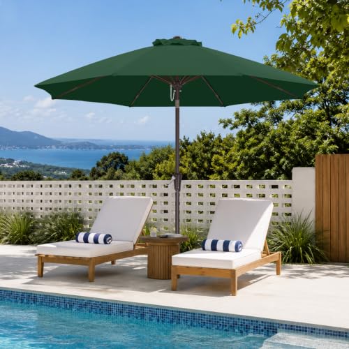 Image of ABCCANOPY 10FT Patio Umbrella Outdoor 8 Ribs Table Umbrella(Forest Green)