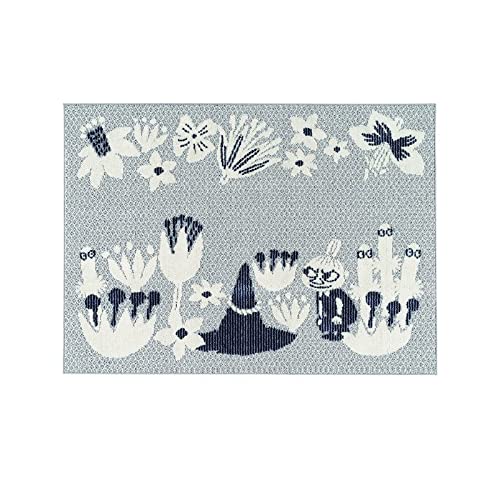 新着商品】ムーミン 130×185cm ネイビー コバナラグ ラグ