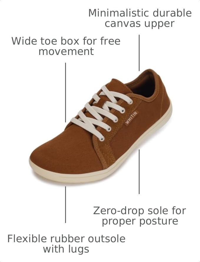 Image of WHITIN Men's Canvas Wide Barefoot Sneakers Casual Style W81V2