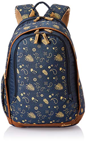 Gear 26 Ltrs Navy Blue and Beige Casual Backpack
