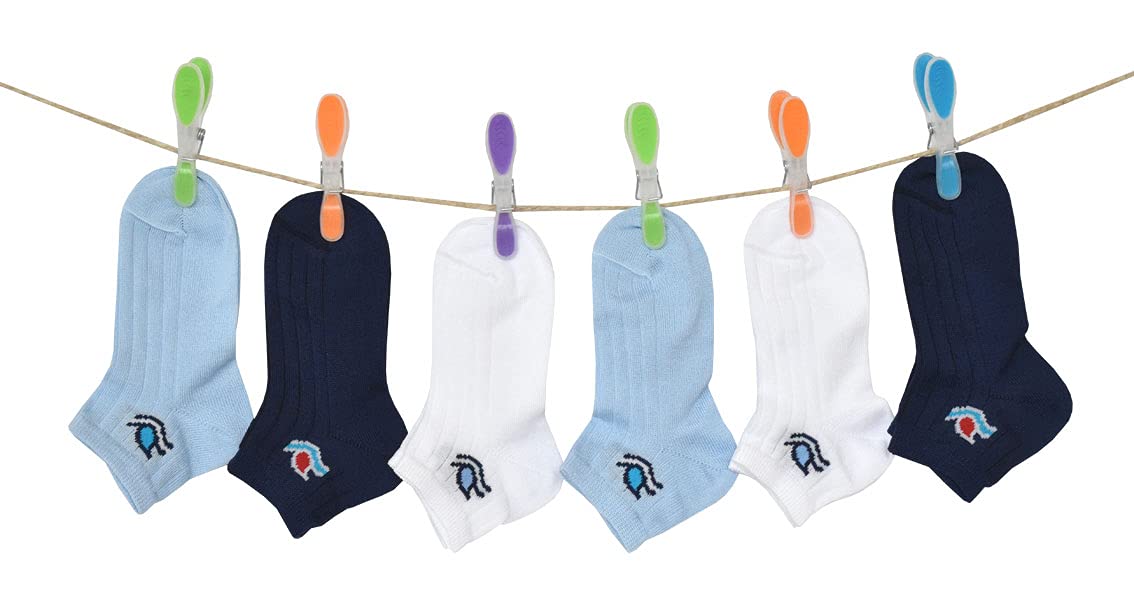 PETTI Artigiani Italiani - Calzini Bambino, 6 Paia di Calzini Corti Bambino, Calzini Bambino Corti Maschietto, Calzini Bambino Cotone Filo di Scozia, 100% Made in Italy
