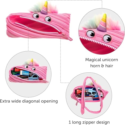Image of ZIPIT Unicorn Pouch, Light Pink