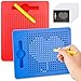 Produktbild POFIBO Magnetische Zeichentafel - 2 Stück Magnetisches Zeichenbrett mit Kugeln und Stift Kleine Magnetische Maltafel Zaubertafel Reise Kinder Magnettafel Pädagogische Magnetspiel Geschenke für Kinder