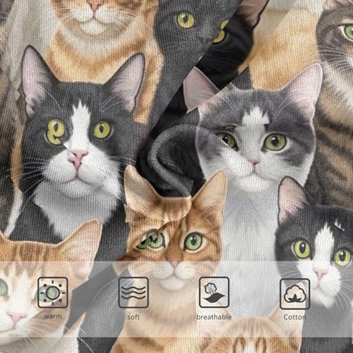 Cartoon Cats Black Brown Panties for Girl Toddlers Underwear Floral Cotton Artistic Briefs Undies Kids 2t3