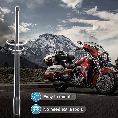Anina 2PC 13 Inch Antenna Mast for 1998-2022 Harley Davidson Motorcycle Aerial Antenna for FM/AM Radio Signal Reception Car Wash Proof - Durable Flexible Rubber by Anina - Used condition - Image 4