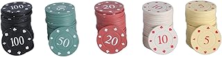 Casino-Chips mit Etui, Roulette-Spiel, Bingo-Zähler, Kinder, Unterricht, Belohnungszähler, Chip, 100 Stück