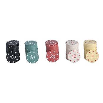Amazon | 100 個プラスチックカジノポーカーチップルーレット
