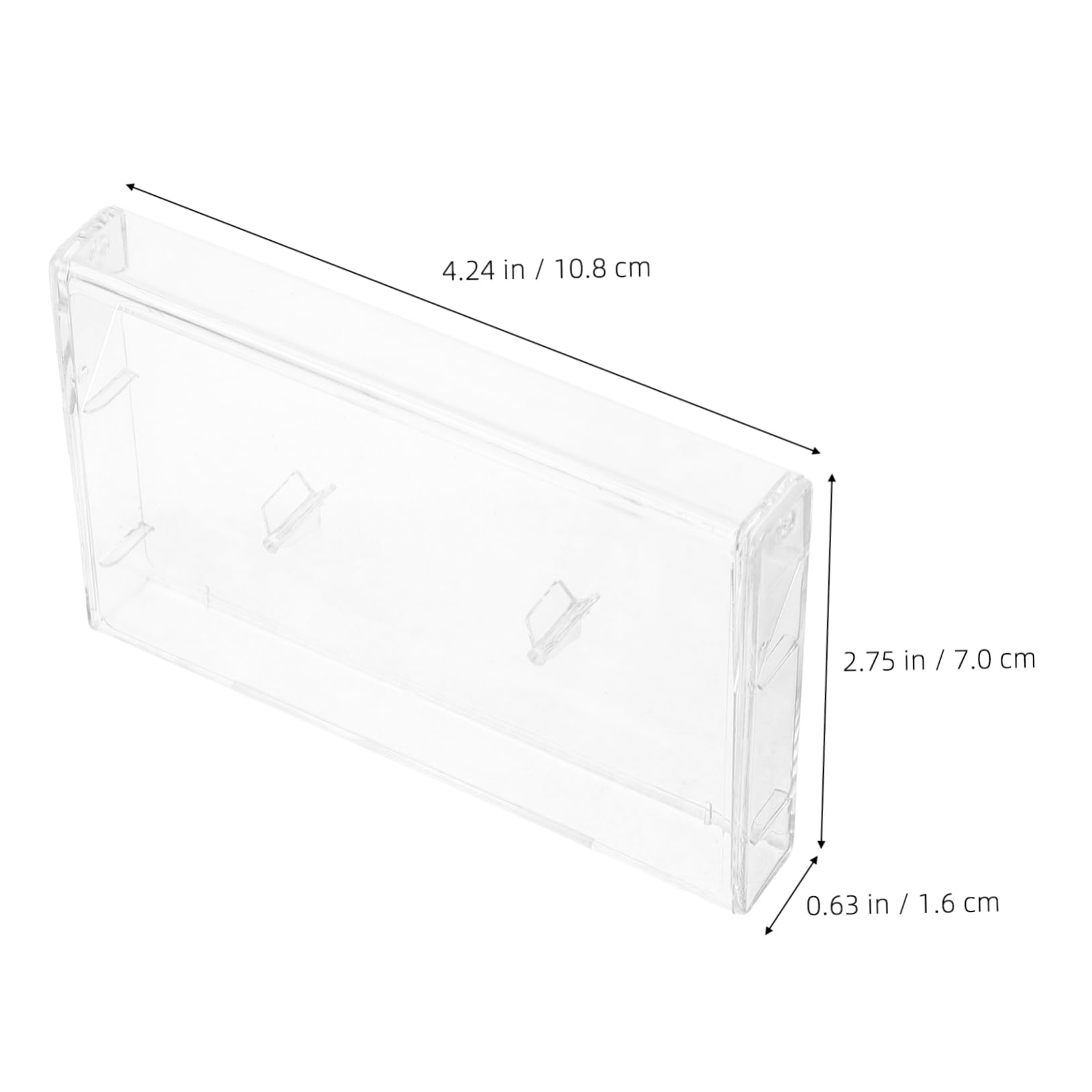 GRIRIW Plastic Cassette Organizers Cassette Tape Storage Case Tape Protector Organizer Audio Holder
