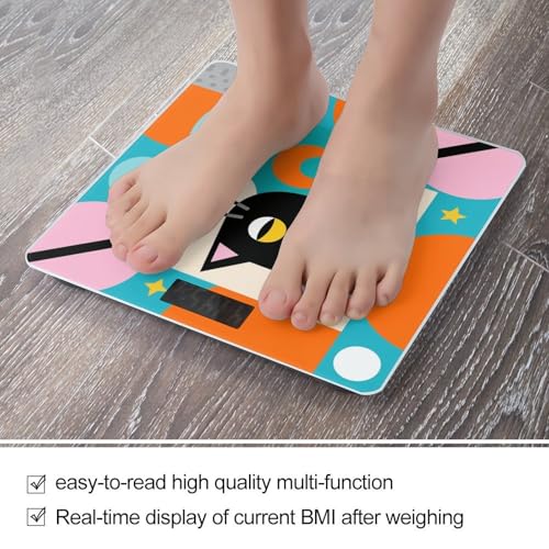 Báscula Digital Retro con Ilustración de Gato, Capacidad 400 lb miniatura 5