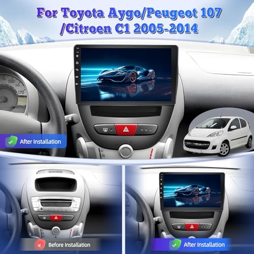Autoradio Android Écran Tactile Peugeot 107 avec Bluetooth 5.1 et commandes SWC - 2