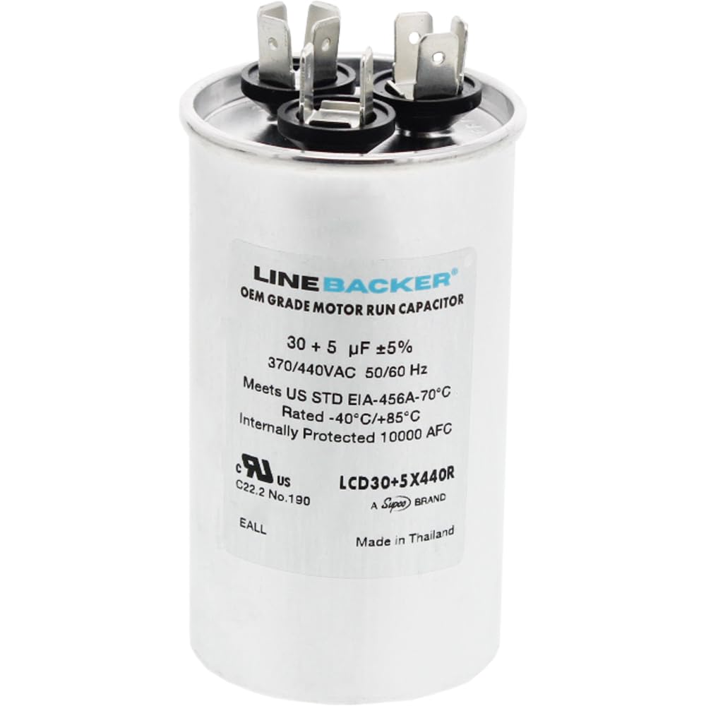 PRCFD305 - Aftermarket Replacement for Packard Round Dual Run Capacitor 30 + 5 uf MFD 440 Volt