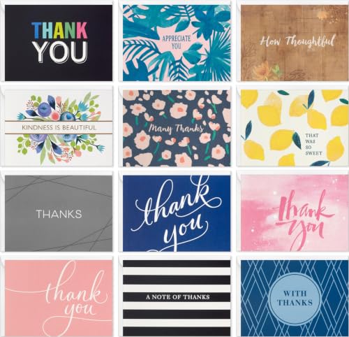 Hallmark Bulk Thank You Cards, 48-Pack (Baby Shower, Birthday, Graduation)