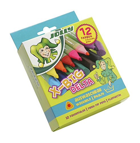 JOLLY X-Big Delta Riesenfasermaler, 3-kant Form, 12 Farben