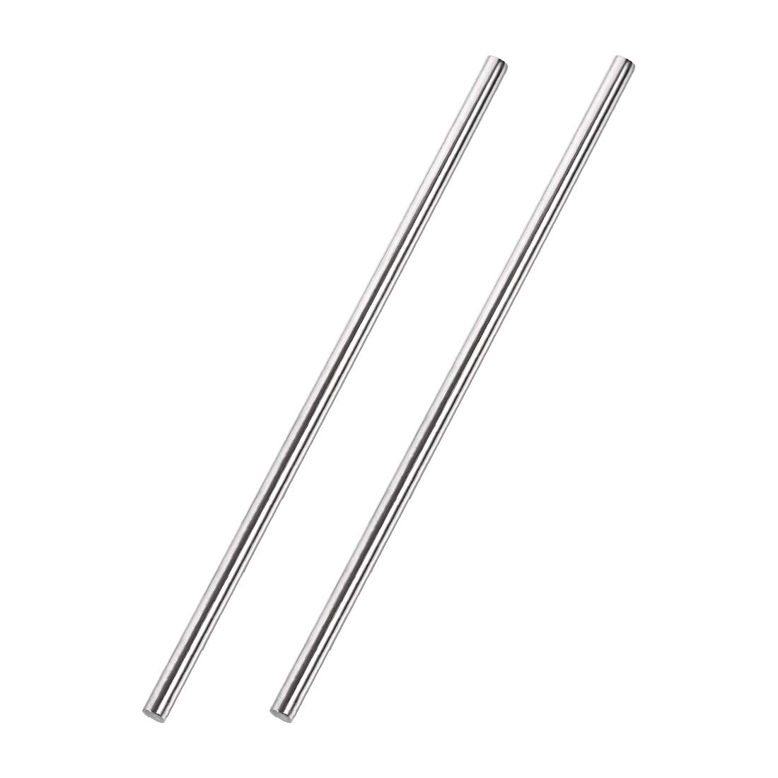 sourcing map 5 mm x 250 mm pręt ze stali nierdzewnej 304 solidny okrągły pręt do majsterkowania 2 szt