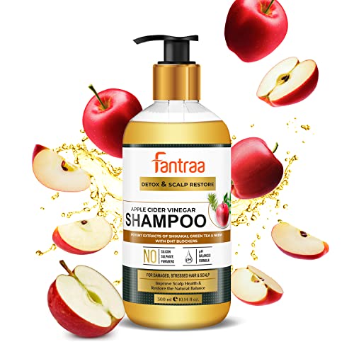 Fantraa Apple Cider Vinegar Shampoo For Damaged, Stressed Hair & Scalp With Shikakai, Green Tea & Neem |For Long And Shiny Hair| For Rs. 189 @ 62 %