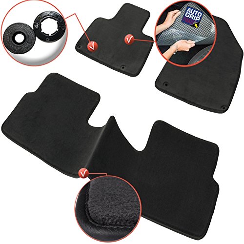 DBS Car floor mat - custom made - 3 pieces - anti-slip carpet 1000g/m² - Velours finish - range Luxe - steering wheel left - 1763944