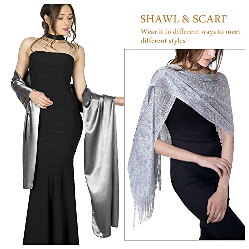 Scarf Women Satin Chiffon Evening Scarve Silky Solid Color Shawl Wraps Stole for Weddings Bridal Bridesmaids Proms Parties3