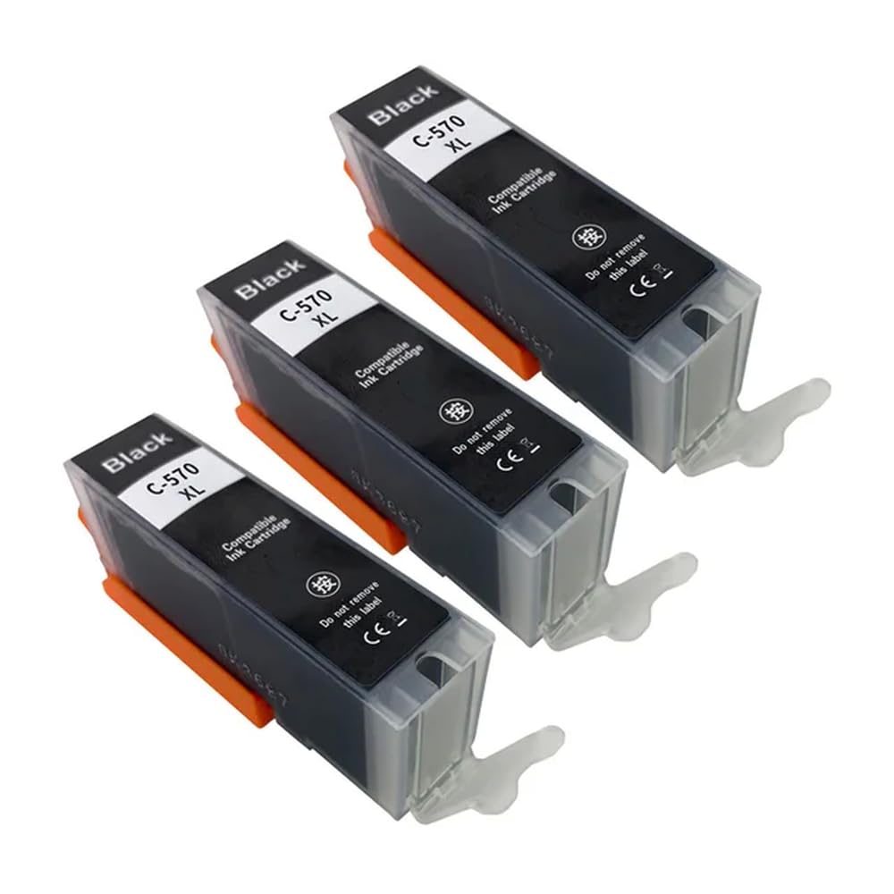 Compatible Ink Cartridge PGI-570 CLI-571 PGI570 570XL for MG5750 MG5751 MG5752 MG5753 MG6850 TS5050 TS5051 TS5052(C-570XL BK 3PCS)