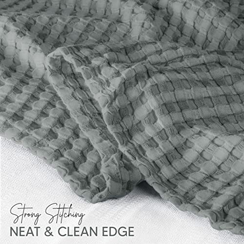Image of Utopia Bedding 100% Cotton Waffle Weave Blanket Full Size for Bed - Lightweight, Breathable Summer Blankets Soft and Cozy, Gifts for Women Home Room Decor (Cool Grey, 90x84 Inch)