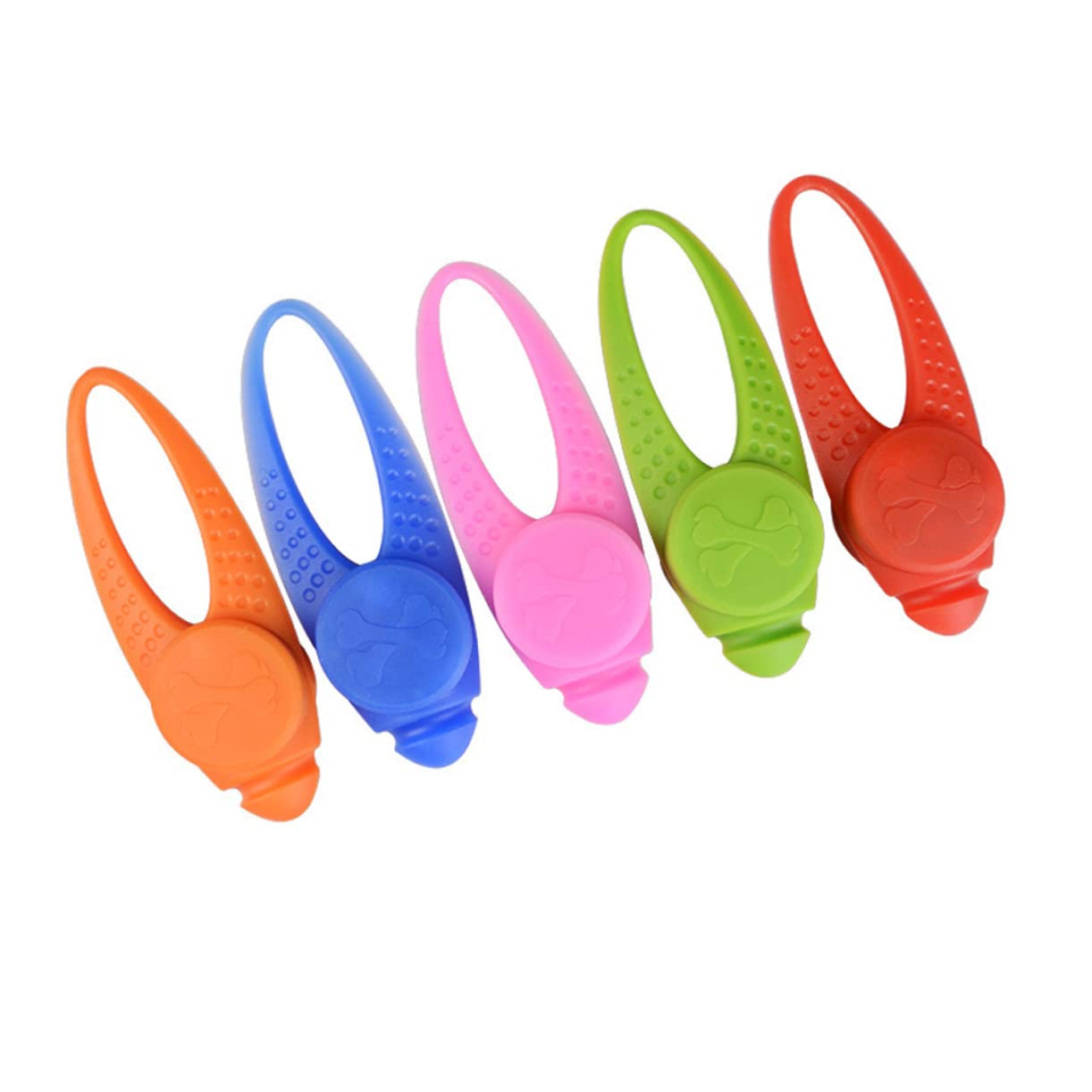 Milisten 3paquetes Collar Led Para Perro y Ligero Pack De Colgantes Iluminación Rojo Verde Rosa Azul y Naranja Para Paseos Nocturnos y Seguridad De Mascotas
