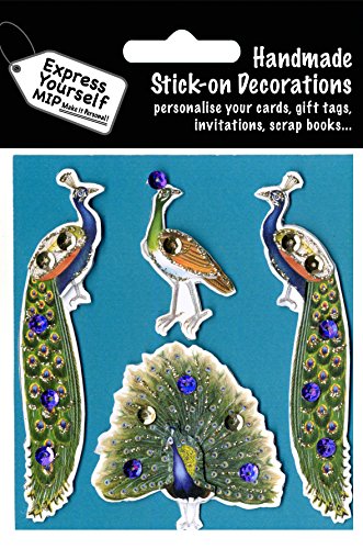Express Yourself MIP, autoadhesivo pavo real adornos para cupcakes  Ideal para la creación de tarjetas, regalo, Álbumes de recortes, Papercrafts, para niños Crafts etc