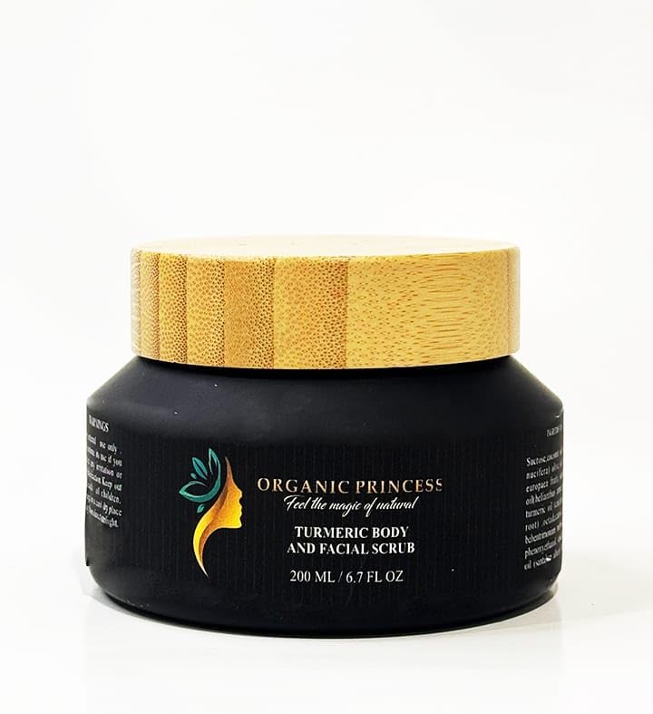 Turmeric Body and Facial Scrub, Natural Glow and Dark Spot Treatment, 200 ML / 6.7 FL OZ