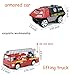 MinYn 6 PCS Fire Engine Vehicles Truck Die Cast Alloy Mini Rescue Emergency Car Model Fire Truck Toy Playset for Boys Kids