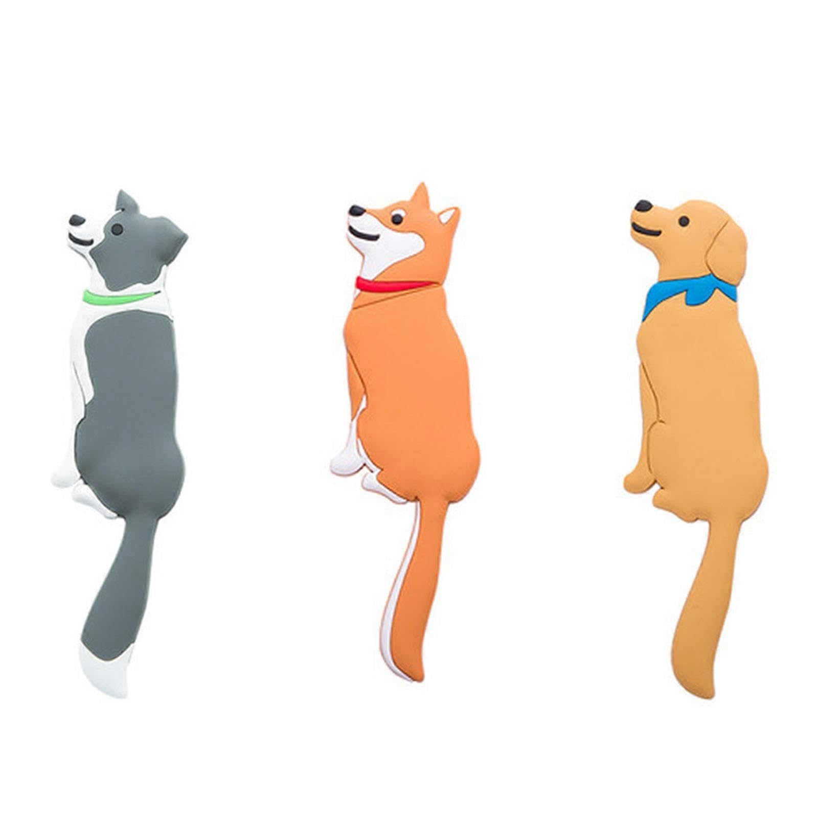 JOYHAPPST 3pcs/Set Funny Animal Tail Adhesive Wall Hooks Waterproof Reusable for Key Plug Hanger Kitchen Refrigerator Decor