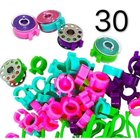 30 Piece Bobbin Holder Set for Sewing Machines - Bobbin Clamps for Organizing Threads and Avoiding Tangles Cover