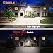 Onforu 60W Flood Lights Outdoor, 6000LM Brightness Security Lights Switch Controlled, 3 Adjustable Heads, IP65 Waterproof, 6500K Wall Mount Exterior LED Flood Light