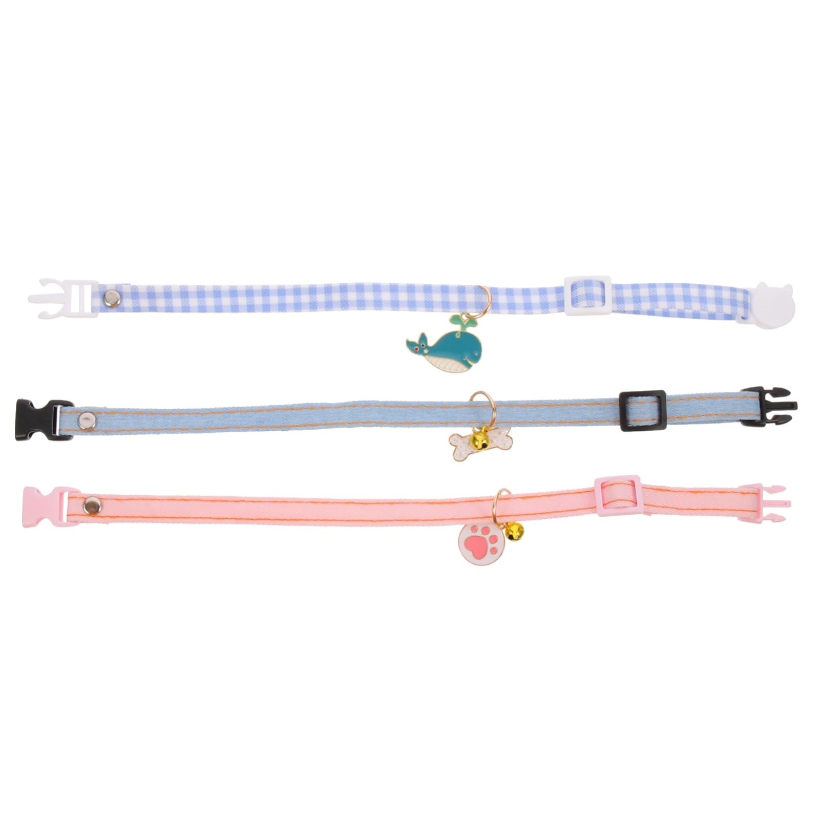 VANZACK 12pezzi Collare Per Gatti Regolabile Con Campanellino e Pendenti Colorati Collari Con Design Adorabile Per Gatti e Gattini Sicuro e Confortevole
