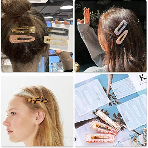 Dancepandas Siliconen Mallen Haarspeldjes 6 STKS Baret Schimmel Siliconen Hars Epoxy Schimmel Hars Gietvormen Voor… - Afbeelding 8